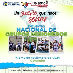 Afiche del Encuentro nacional de grupos misioneros: Un sueño que hace soñar